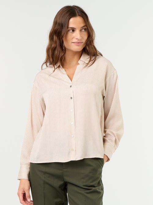 Solid Satin Blouse - Kiabi