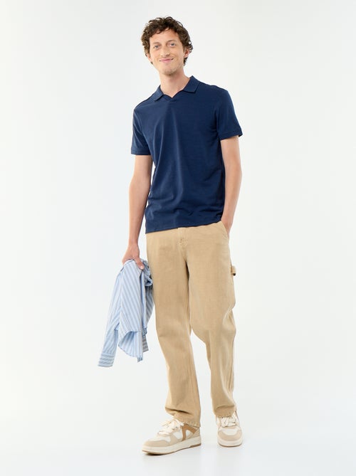 Solid Short-Sleeved Polo - Kiabi