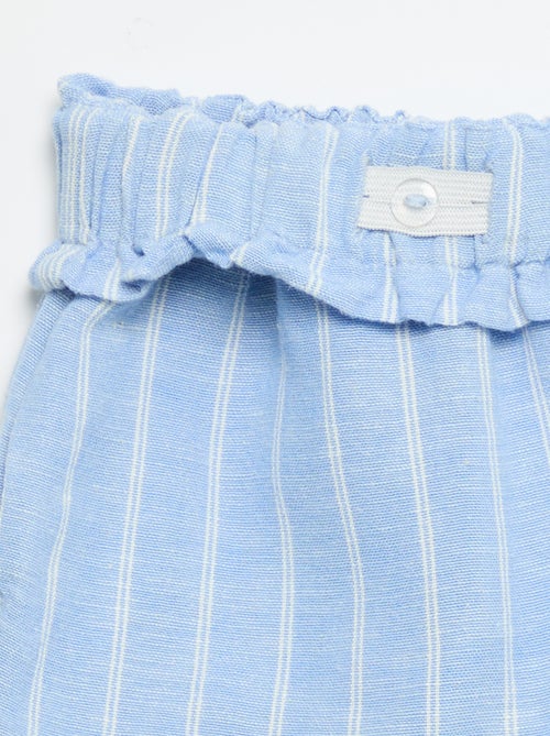 Solid Shorts with Decorative Bow - Kiabi Solid Shorts with Decorative Bow - Kiabi