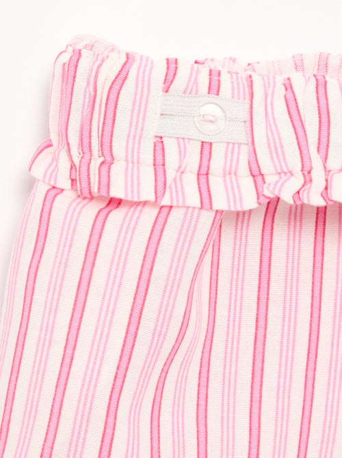 Solid Shorts with Decorative Bow - Kiabi Solid Shorts with Decorative Bow - Kiabi