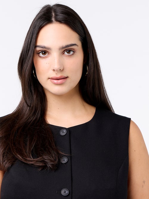 Solid Sleeveless Tailored Vest - Kiabi