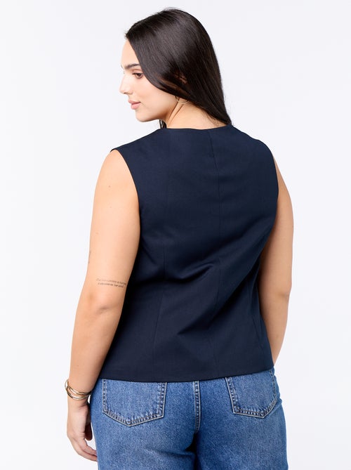 Solid Sleeveless Tailored Vest - Kiabi