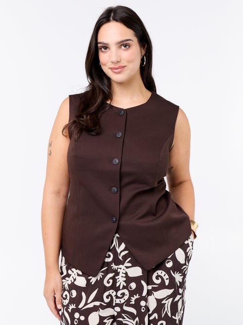 Solid Sleeveless Tailored Vest - Kiabi