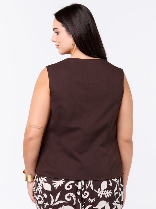 Solid Sleeveless Tailored Vest - Kiabi