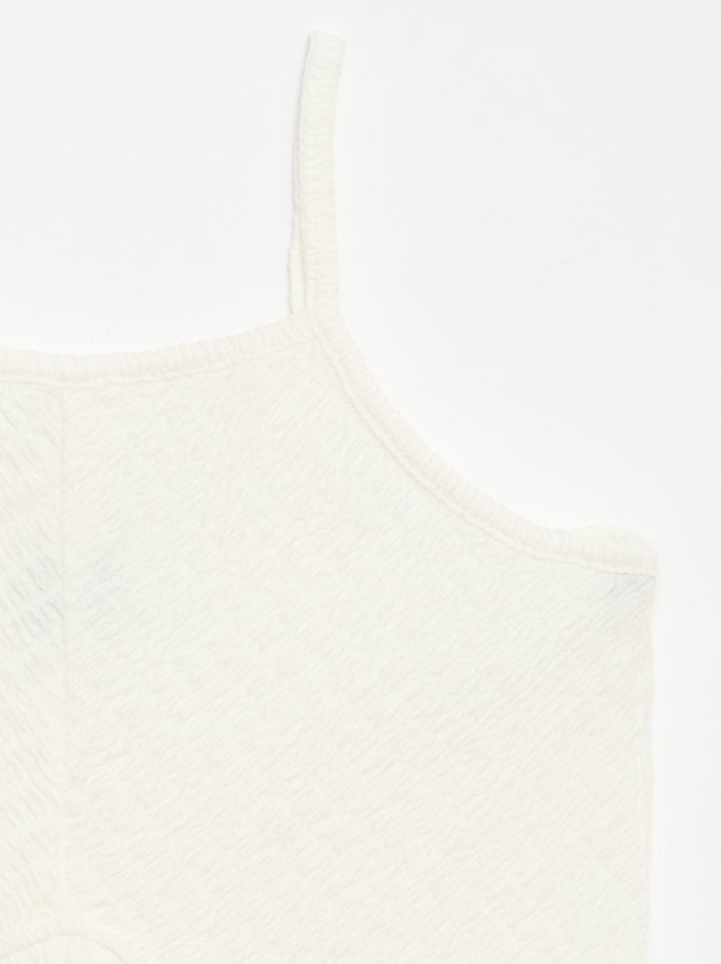 Solid Spaghetti Strap Dress White - Kiabi