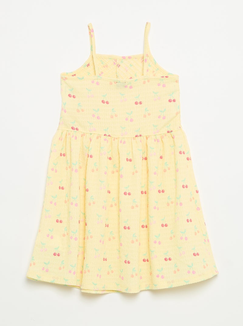 Solid Spaghetti Strap Dress Yellow - Kiabi