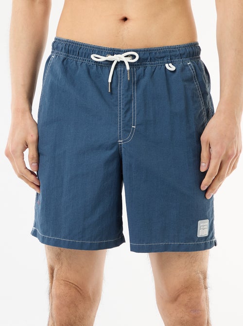 Solid Swim Shorts with Pockets - Kiabi