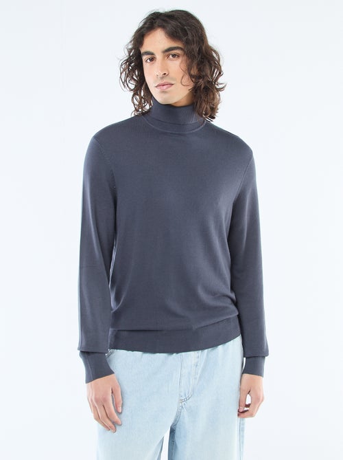 Solid Turtleneck Sweater - Kiabi Solid Turtleneck Sweater - Kiabi