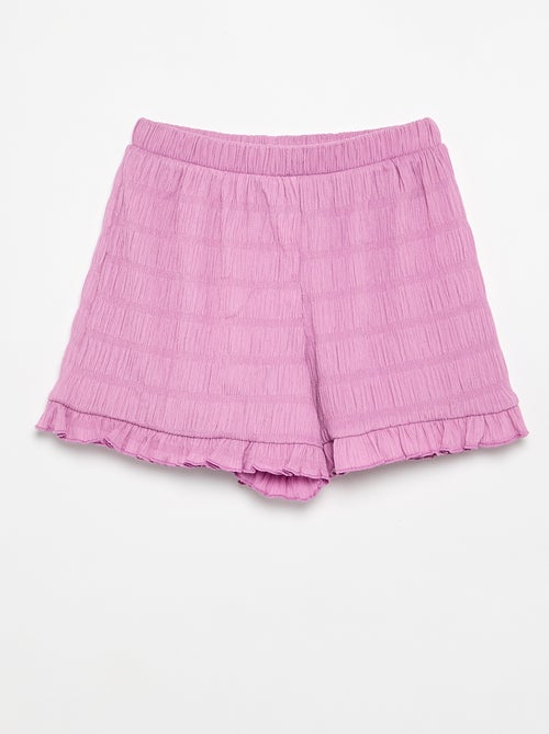 Solid Waffle Knit Shorts - Kiabi