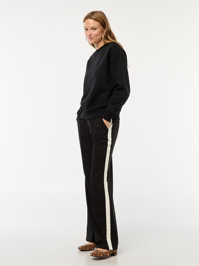 Solid Warm Fleece Sweatshirt black - Kiabi