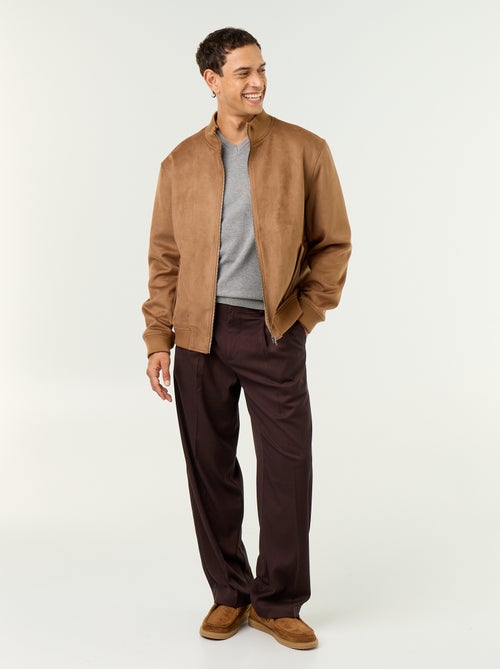 Solid wide-leg trousers - Kiabi Solid wide-leg trousers - Kiabi