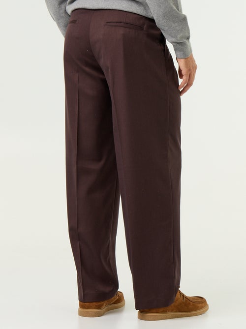 Solid wide-leg trousers - Kiabi Solid wide-leg trousers - Kiabi