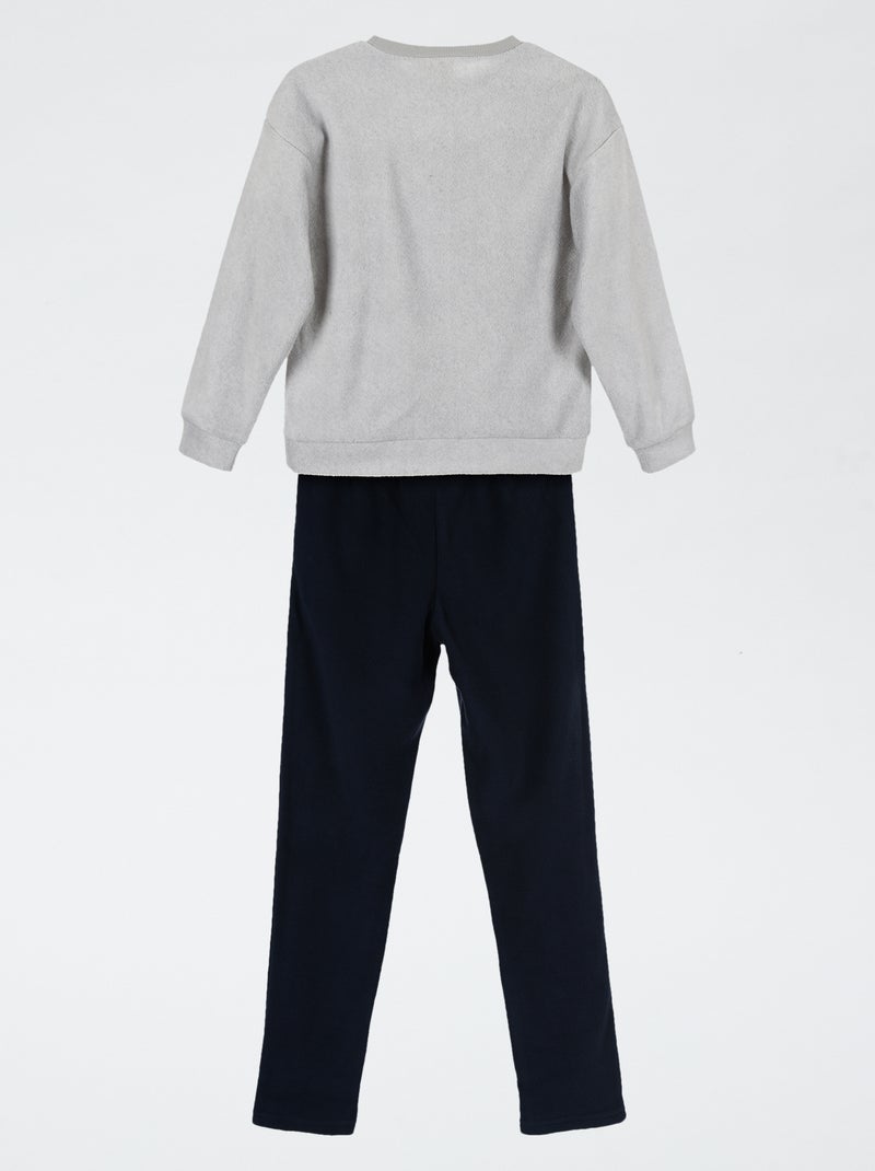 "Sonic" 2-piece pajamas - Long-sleeved T-shirt + pants Grey - Kiabi