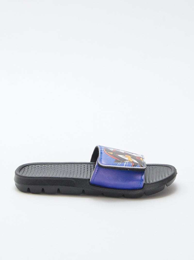 Sonic Velcro Slides Black - Kiabi