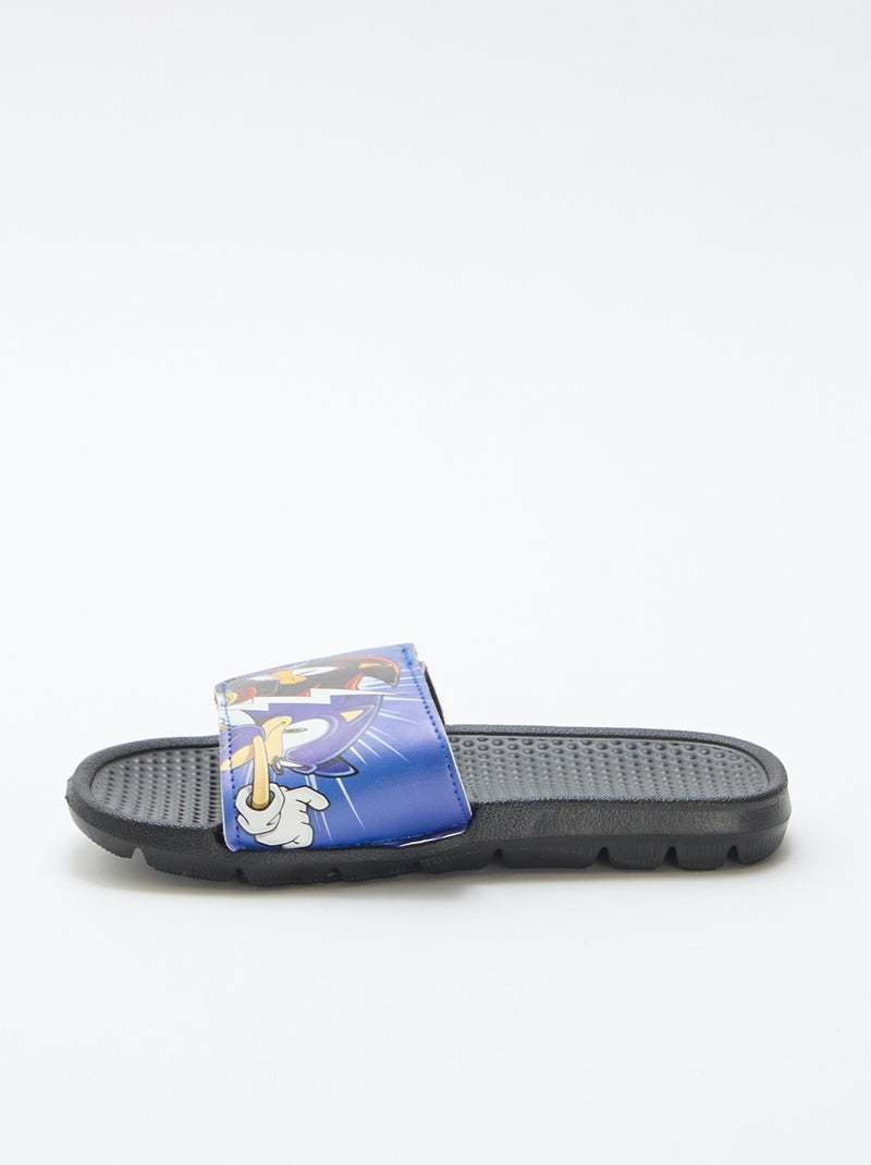 Sonic Velcro Slides Black - Kiabi