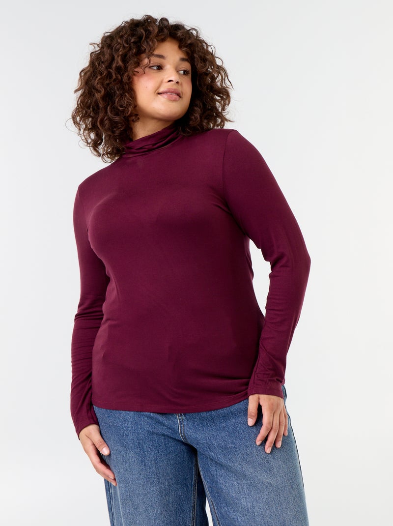 Sous-pull à couleur unie Rose - Kiabi
