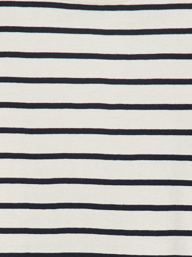 Sous-pull col roulé à rayures Blanc - Kiabi