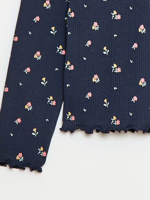 Sous pull col roulé en côte de coton - Kiabi