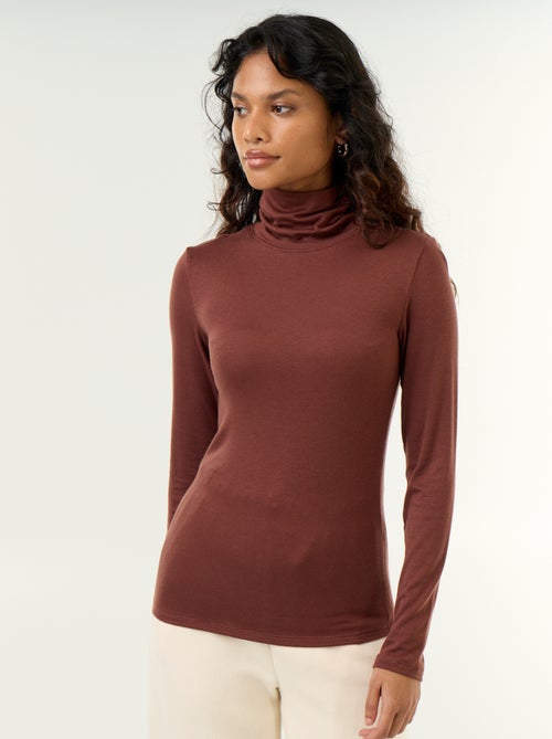 Sous-pull uni laine mélangée - Kiabi