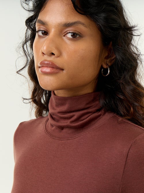 Sous-pull uni laine mélangée - Kiabi
