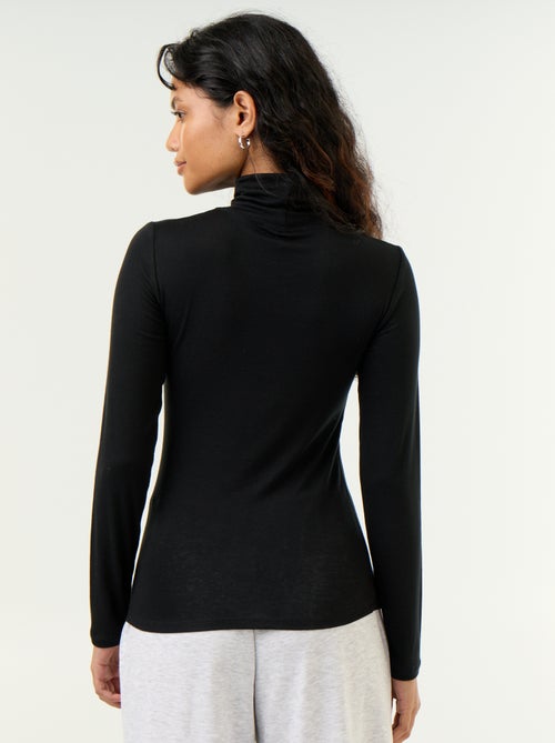 Sous-pull uni laine mélangée - Kiabi