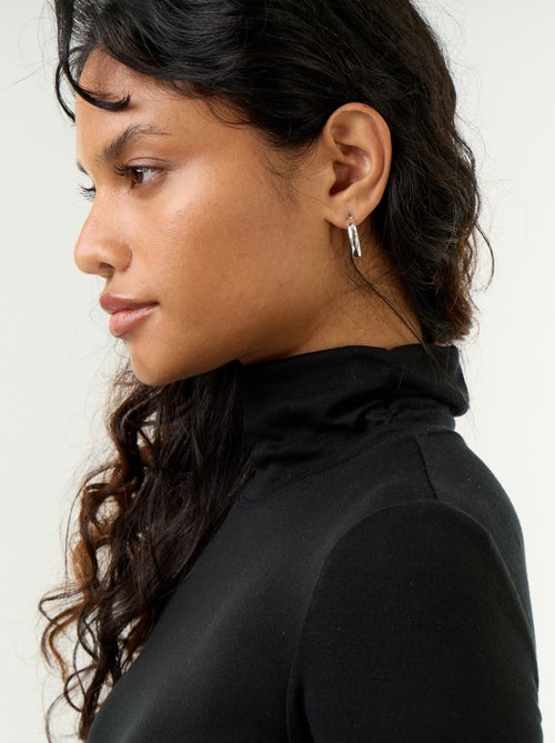 Sous-pull uni laine mélangée - Kiabi