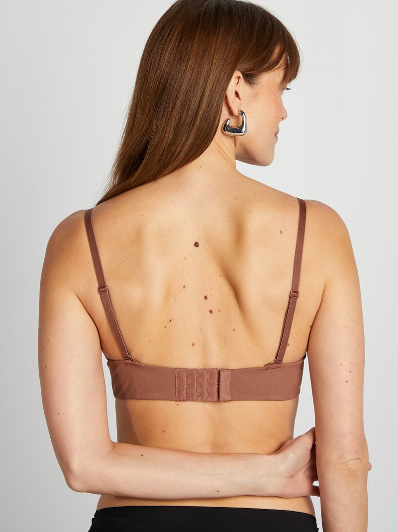 Soutien-gorge bandeau invisible Marron - Kiabi