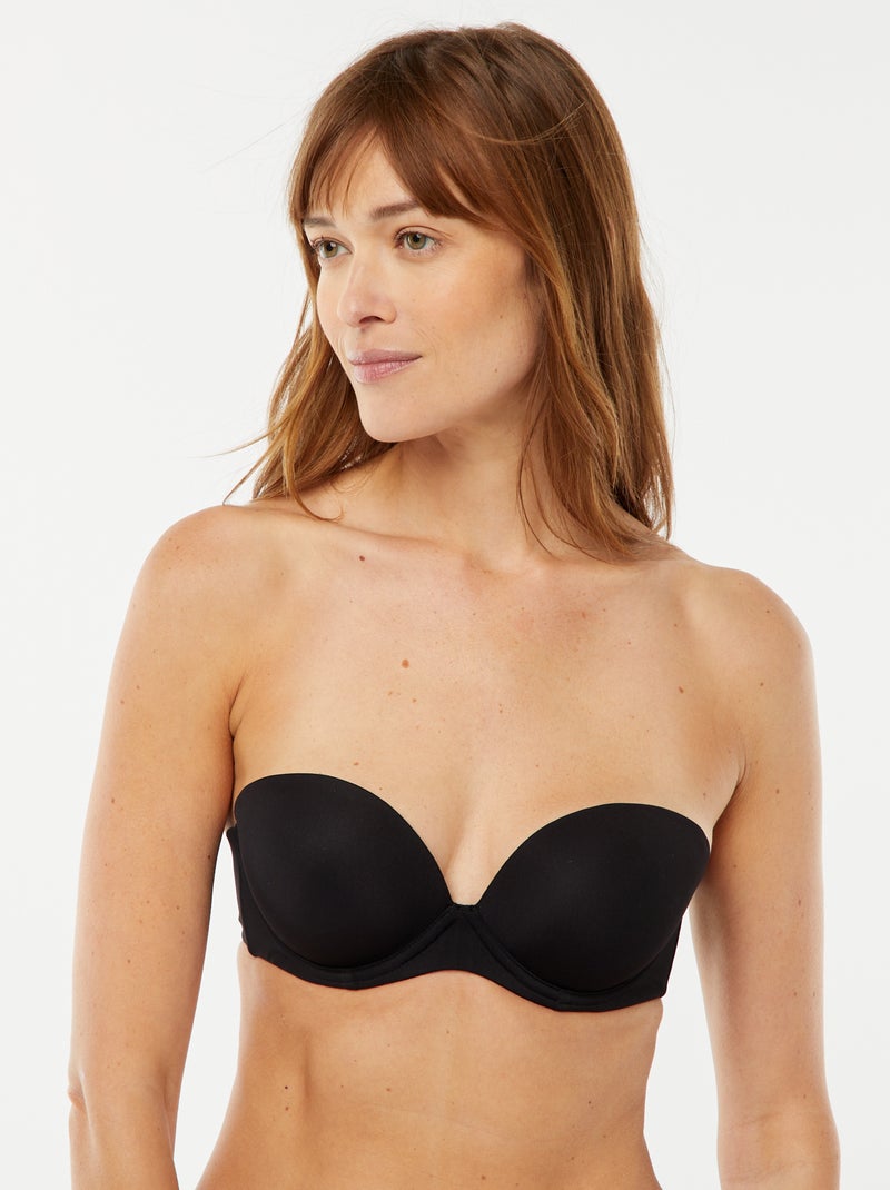 Soutien-gorge bandeau invisible Noir - Kiabi