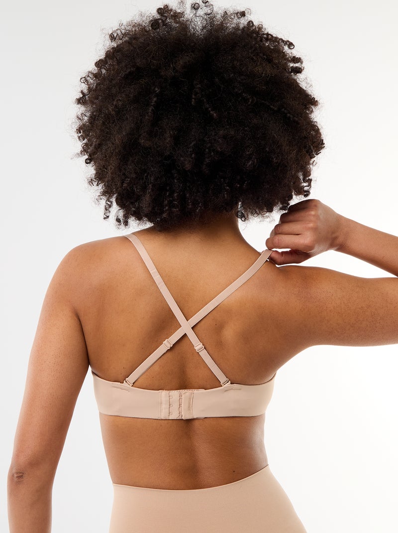 Soutien-gorge bandeau invisible Rose - Kiabi