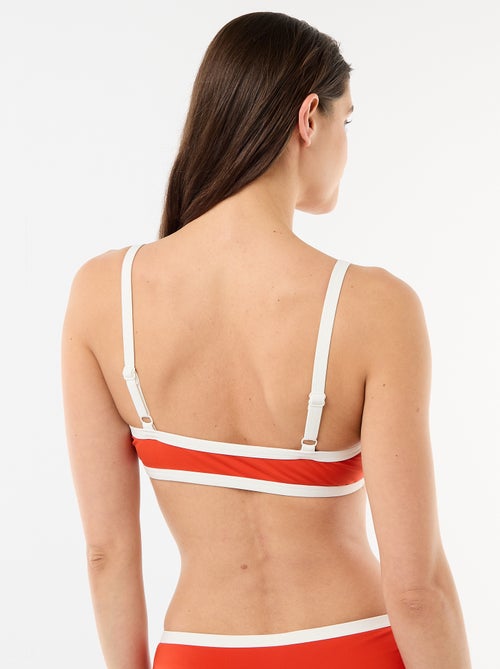 Soutien-gorge brassière de bain avec bords contrastés - Kiabi