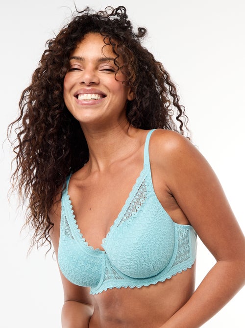 Soutien-gorge corbeille emboîtant en dentelle - Kiabi