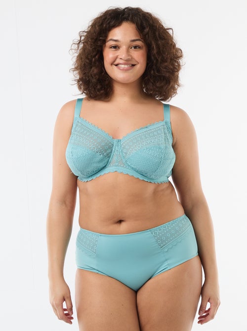 Soutien-gorge corbeille en dentelle ajourée - Kiabi