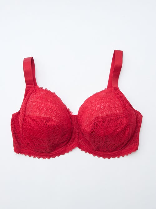 Soutien-gorge corbeille en dentelle ajourée - Kiabi