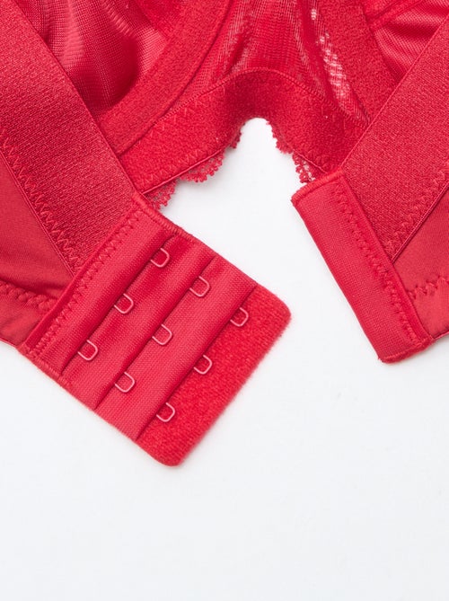 Soutien-gorge corbeille en dentelle ajourée - Kiabi