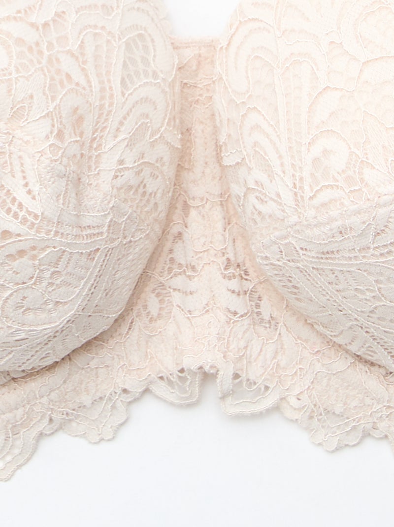 Soutien-gorge corbeille en dentelle Beige - Kiabi