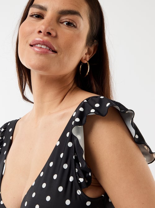 Soutien-gorge de bain motif pois - Kiabi