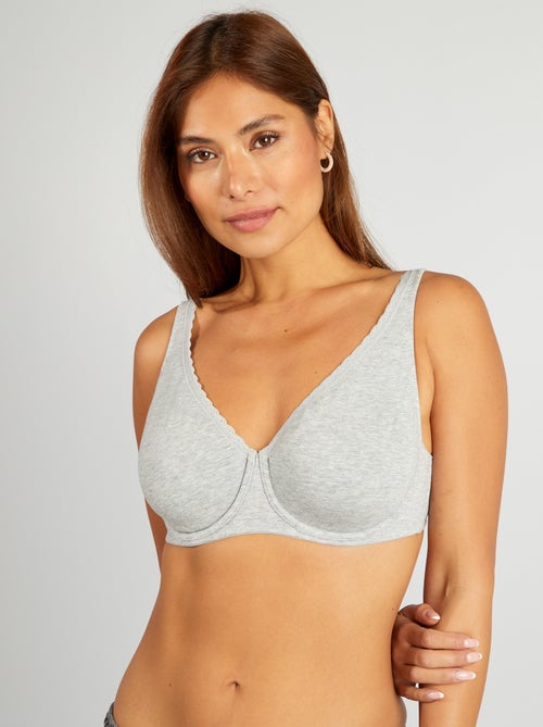 Soutien-gorge D&E en coton - Kiabi