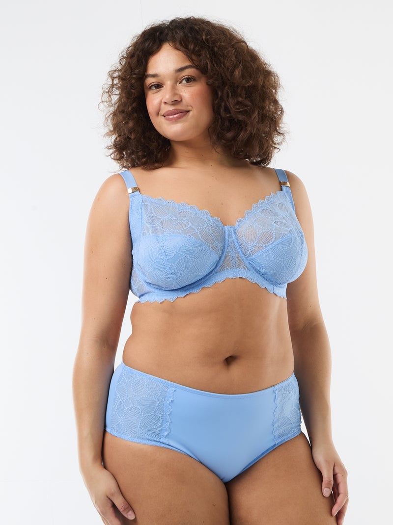 Soutien-gorge en dentelle Bleu - Kiabi