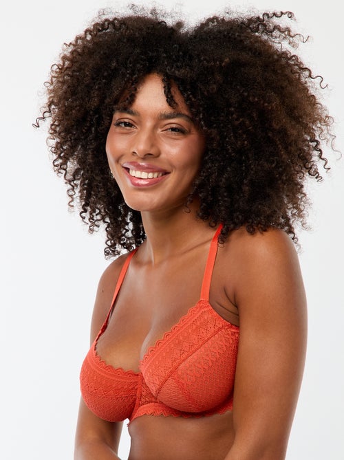 Soutien-gorge en dentelle bonnet D/E/F - Kiabi