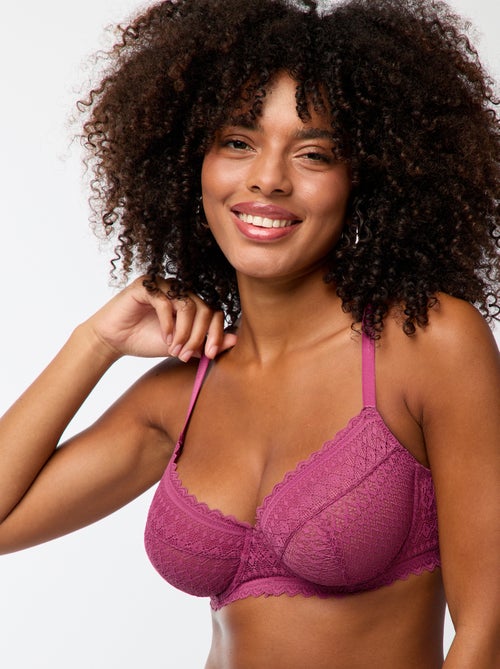 Soutien-gorge en dentelle bonnet D/E/F - Kiabi