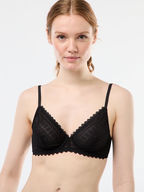Soutien-gorge en dentelle transparente - Kiabi Soutien-gorge en dentelle transparente - Kiabi