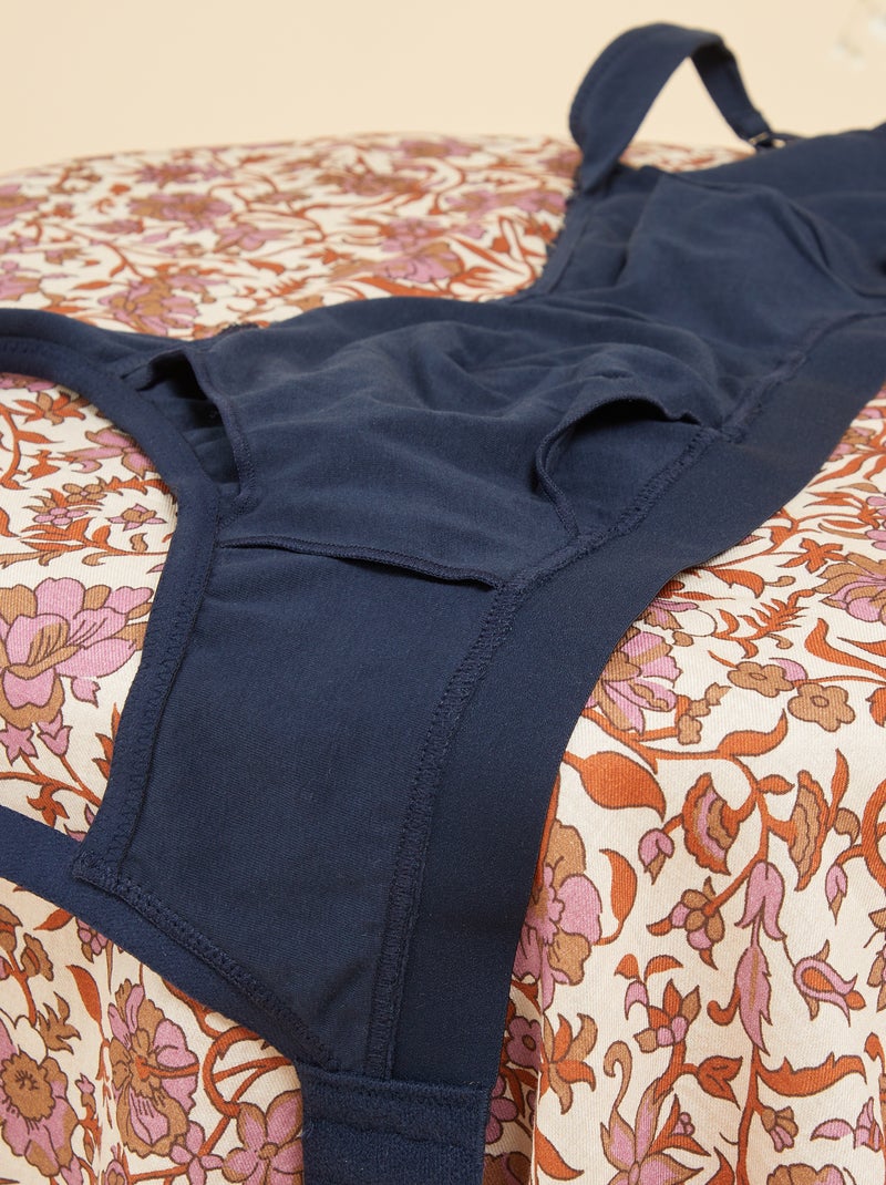 Soutien-gorge post-opératoire - Octobre Rose Bleu - Kiabi