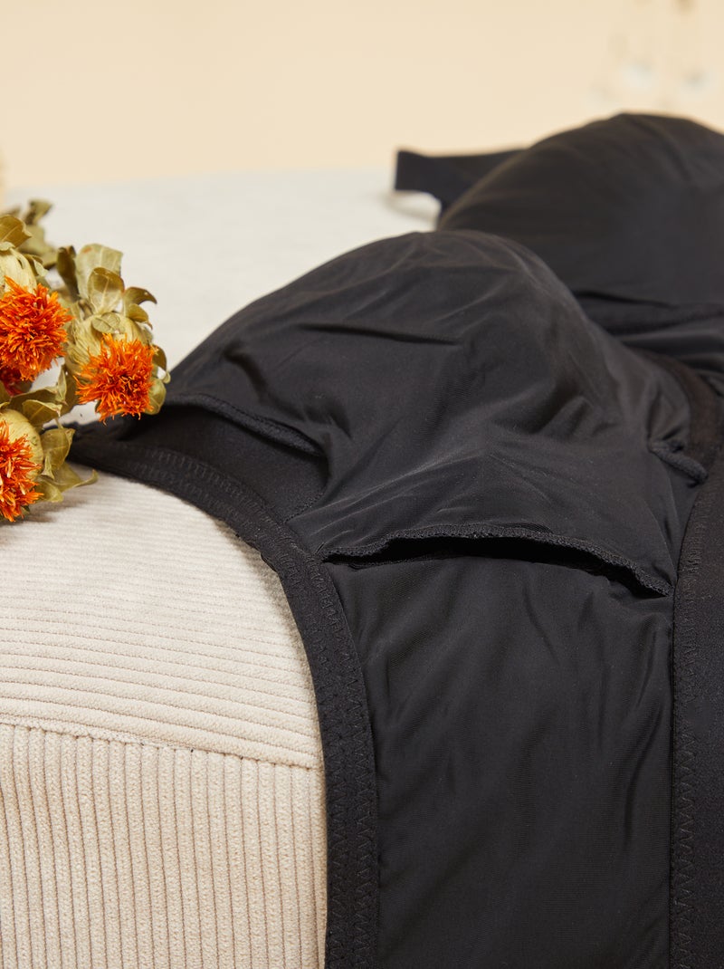 Soutien-gorge post-opératoire invisible - Octobre Rose Noir - Kiabi