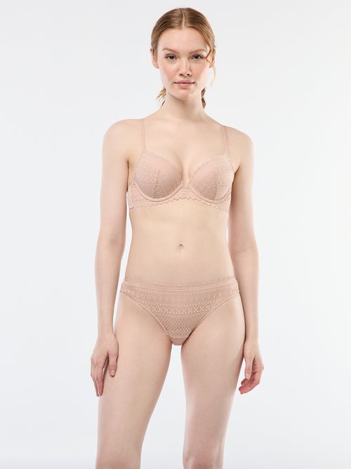 Soutien-gorge push-up en dentelle - Kiabi