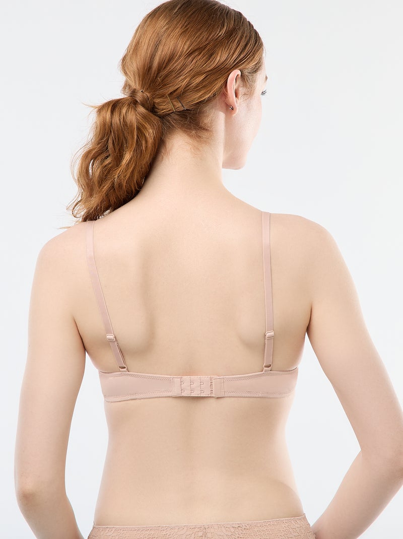 Soutien-gorge push-up en dentelle Rose - Kiabi