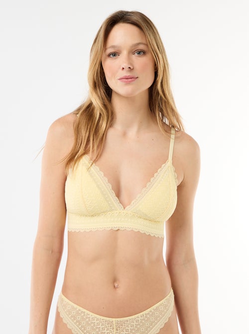 Soutien-gorge triangle en dentelle - Kiabi