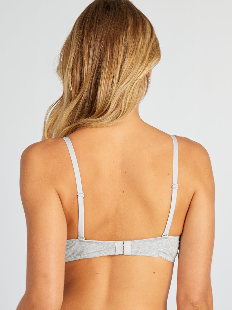Soutien-gorge triangle non paddé Gris chiné - Kiabi