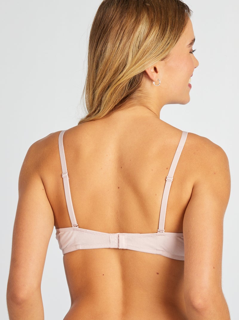 Soutien-gorge triangle non paddé Rose poudré - Kiabi