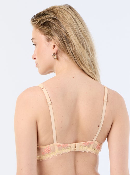 Soutien-gorge triangle sans armatures en dentelle - Kiabi