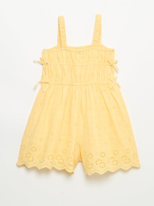 Spaghetti-Trägerkleid mit Allover-Stickereien - Kiabi
